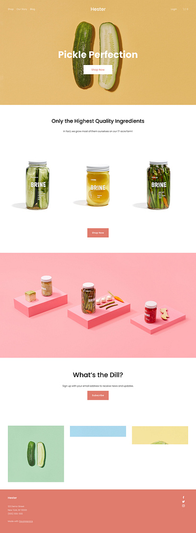 Hester - Website Template - Squarespace design landing landing page page portfolio squarespace template theme themes ui ui design ux ux design web web design web development web template website website design website template