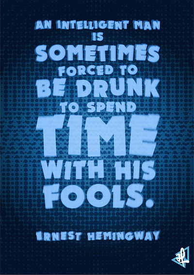 Think - Ernest Hemingway design quote tahiti