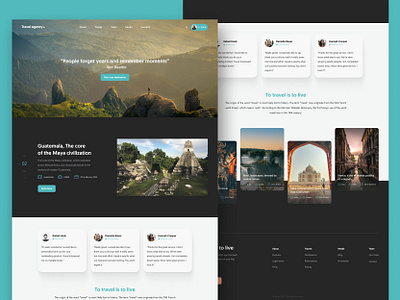 Homepage for Travel agency website, desktop branding daily ui desktop figma figma template freelancer grid homepage landing landing page layout mobile responsive template travel travel website ui ui design ui ux ux