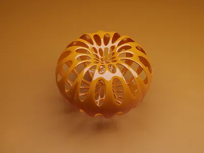 Abstract pumpkin 3D 3d abstract blender graphic orange pumpkin