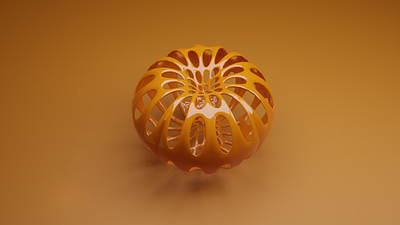 Abstract pumpkin 3D 3d abstract blender graphic orange pumpkin