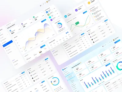 Dashboard UI design for HRM, CRM, LMS android app course crm dashboard education hrm hrm ui ios lms payroll management ui web app