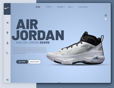 Nike Website Ui Design - Hero Image Concept design graphic design store ui ux