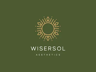 WiserSol aesthetic beauty beauty salon branding design graphic design icon illustration logo logodesign logomark mark nature salon spa sun symbol vector