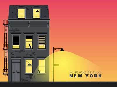 No. 35 West 12th Street 2d adobe illustrator architecture architecture design architecture illustration building design digital flat illustration logo new york ui