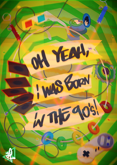 Oh yeah, I was born in the 90's ! childhood illustration tahiti