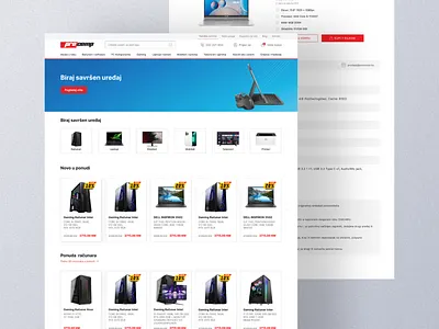 Tech Ecommerce landing page redesign design designer desktop ecommerce landing laptop marketing pc phone sell selling tech technology ui uiux ux web website