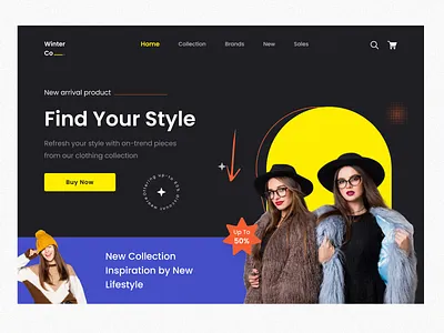 Winter Sales Shop Landing Page clothing store web ui creative winter fashion website trending website landing page ui ux web design winter cloth fashion web site winter collection cloth store. winter fashion landing page winter fashion shop landing page winter fashion website winter sales shop landing page