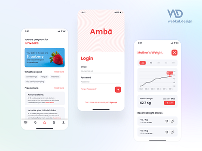 Pregnancy Care App case study figma health care mobile app pregnancy ui design uiuix user experience user interface