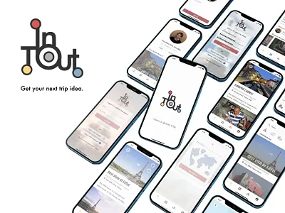 InTout -Figma Prototype design figma logo prototype travel ui ux