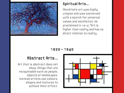 Daily UI - Piet Mondrian design ui website