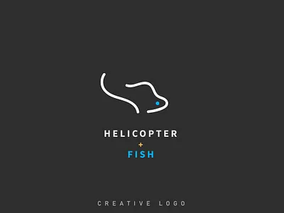 Helicopter + Fish Creative Logo Design brandlogo businesslogo creativelogo creativelogodesigner dubai fishlogo graphicdesigner graphicdesigners helicopterwithfishlogo logo logoconcept logodesign logodesigners logoinspire logonew logoprocess logoprofesional logoroom logos usa