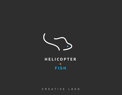 Helicopter + Fish Creative Logo Design brandlogo businesslogo creativelogo creativelogodesigner dubai fishlogo graphicdesigner graphicdesigners helicopterwithfishlogo logo logoconcept logodesign logodesigners logoinspire logonew logoprocess logoprofesional logoroom logos usa