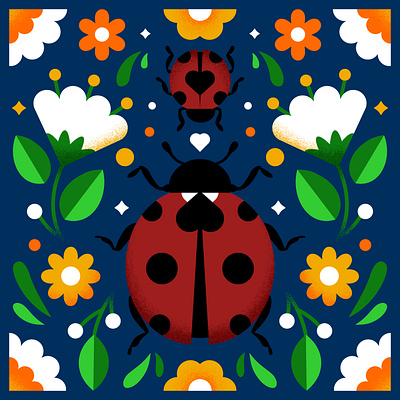Rule29 Holiday Post : Mother's Day blue design holiday illustration lady bug making creative matter rule29 vector