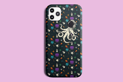 Pitaka Pattern - Space Octopus branding color design illustration mockup pattern phonecase playoffs space vector webdesign