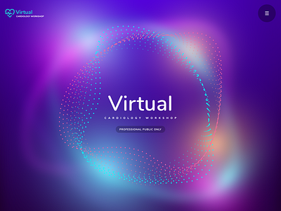 Virtual Cardiology Workshop colorful design medical desktop app medicine purple ui user experience user interface ux web website