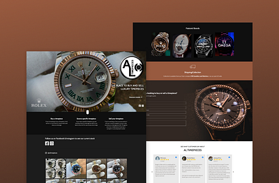 AL Timepieces Web Design design ui ux website