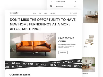 Meubelko design landing page ui uiux user experience user interface ux