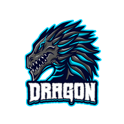 Blue Dragon - Mascot Esport Logo Template 3d animation branding graphic design logo moscot motion graphics ui