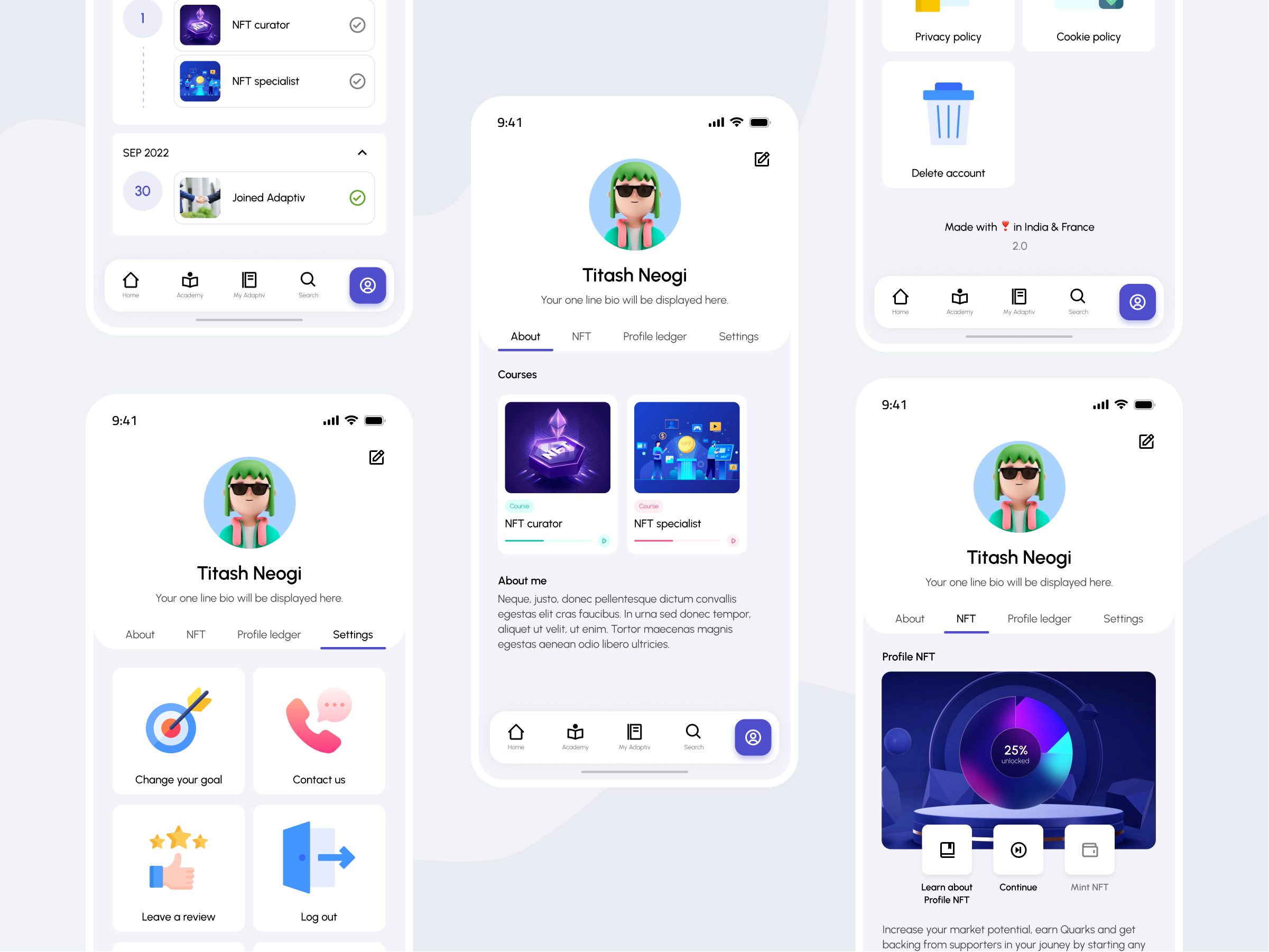 Example of Creative Modern Mobile App UI/UX Design