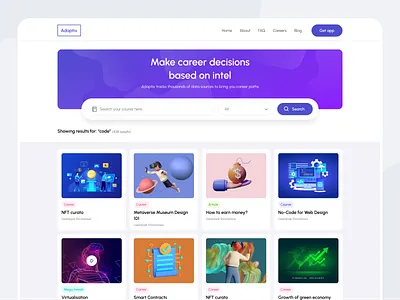 Adaptive me | Search page design adaptive me app branding crazy4designes design education logo education website graphic design illustration logo search search page ui ux ux design vector web design website design