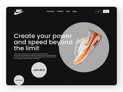 Creative Design Nike Web Design app branding design graphic design illustration logo typography ui ux vector