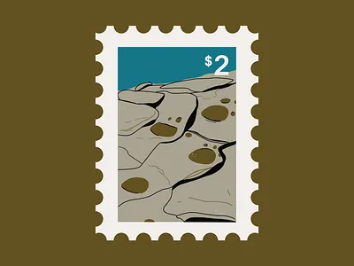 26. Land dinosaur foot dinosaur print illustration illustrator land minimal rock stones vector