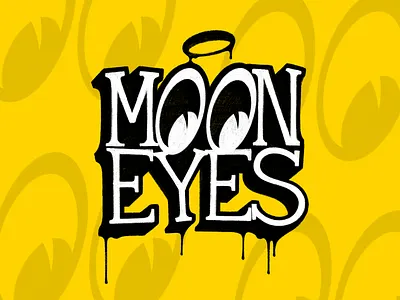 mooneyes calligraphy car culture letras lettering letters moon eyes mooneyes procreate texture