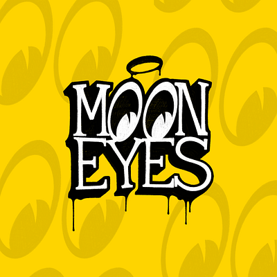 mooneyes calligraphy car culture letras lettering letters moon eyes mooneyes procreate texture