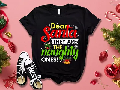 DEAR Santa They Are The Naughty Ones custom doodle art design fiverr graphic design graphic t shirt illustration logo merch by amazon merch by amazon shirts pod print on demand printful redbubble shirt design shirt vector sunfrog t shirt vector teespring vector vector graphic