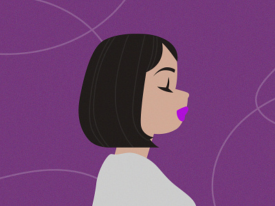 Character design avatardesign character creative design girlillustrator graphic design illustration illustrator purpledesign vector