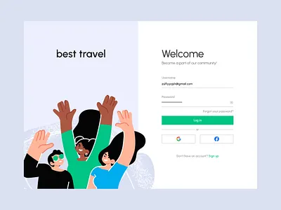 Log in UI design creative design logindesign signin ui uidesign userinterfacedesign uxui uxuidesign webdesign