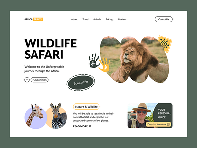Africa Travel Agency- Web Header Design branding design graphic design illustration logo ui ux vector web design website design