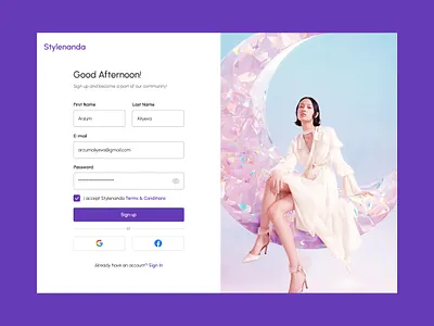 Sign up page UI design creative design designer login signin signuo ui uidesign uidesigner uxui uxuidesigner
