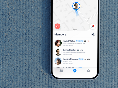 My Location app design figma find family ios locator map members ui ux