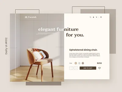 Daily UI #012: E-Commerce Shop daily ui daily ui 12 dailyui design e commerce shop ecommerce elegant furniture graphic design shopping ui website
