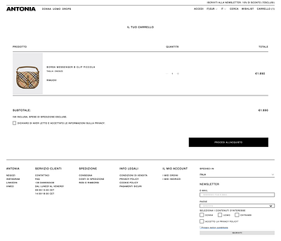 Antonia Store Online - Carrello ui