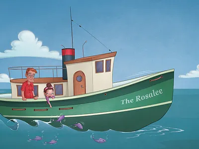 Papa's Boat book design book illustration books childrens illustration concept art digital art illustration