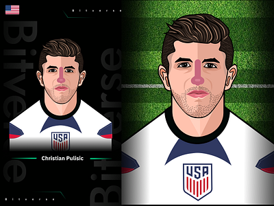 World Cup Series - Karim Christian Pulisic graphic design