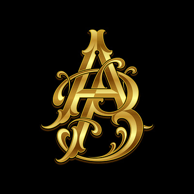 AB MONOGRAM 3d branding design graphic design illustration lettering logo motion graphics tattoo tattoo art typograph typography ui vector
