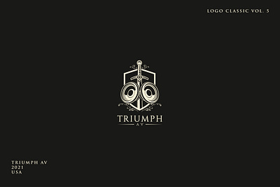 triumph logo 3d animation branding companylogo design graphic design illustration logo logodesign medivel music photograph shield typography ui ux vector