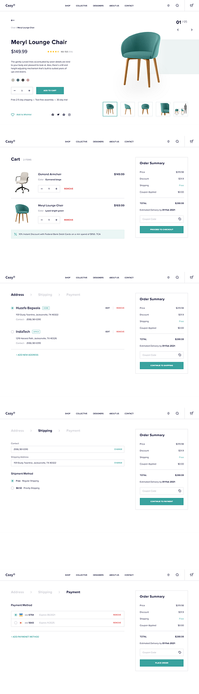 Co design ecommerce furniture typography ui uiux user interface ux web design website design