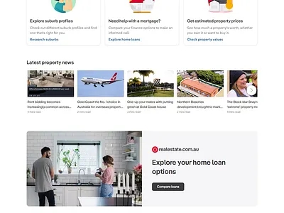 Realestate.com.au Webpage UI Design app design typography ui uiux user interface ux web design