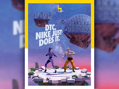 Metaverse (Nike DTC Book Cover) 3d book illustration cover art digital 3d editorial illustration fantasy illustration metaverse nike sciencefiction scifi versus fighting video game