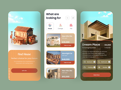 Real Estate - Mobile App app app design clean design home app house rent app ios app mobile mobile app property app real estate app real estate design rent app ui design ux design