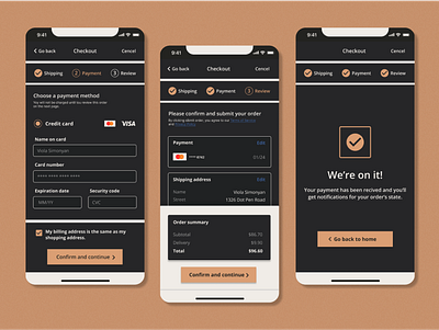 E-Commerce - Checkout app checkout checkoutpage checkoutscreen creditcard daily dailyui design e commerce ecommerce figma graphic design mobile mobilecheckout mobilescreen ui uidesign ux vector