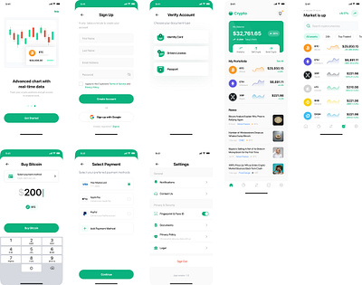 Crypto Wallet Mobile App UI app design typography ui uiux uiux design user interface ux web design