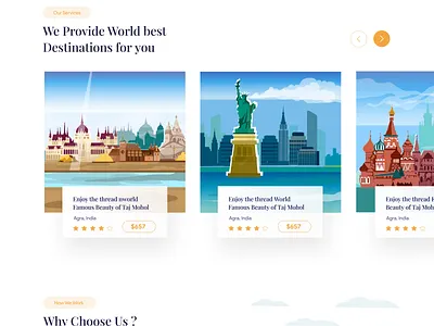 Travel Agency Web UI app design illustration travel typography ui uiux user interface ux web design