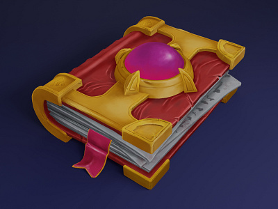 Handpaint book 3D 3d blender design handpaint illustration substance ui