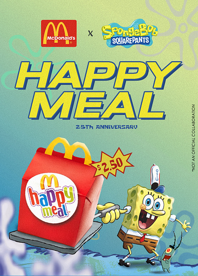 McDonald's X Spongebob Vintage Edit *Not Official collaboration graphic design macdonalds mc poster design spongebob vintage